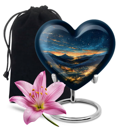 Starry Night Theme Large Urn 10 Inch