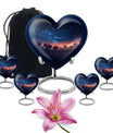 Starry Night Theme Large Urn With 4 Keepsake Urn