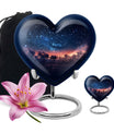 Starry Night Theme Large Urn With 1 Keepsake Urn
