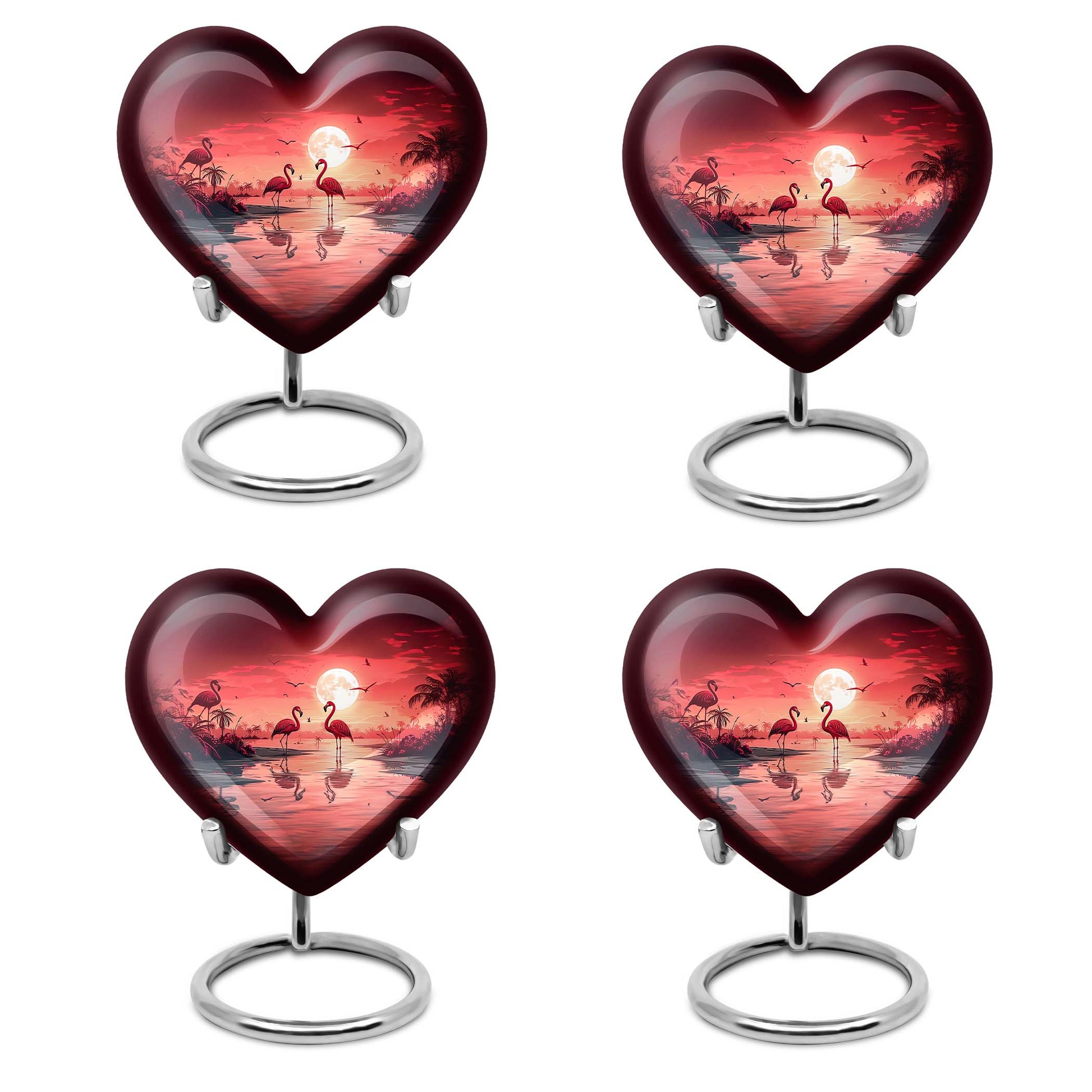 Flamingo Theme 3 Inch Keepsake Pack of 4