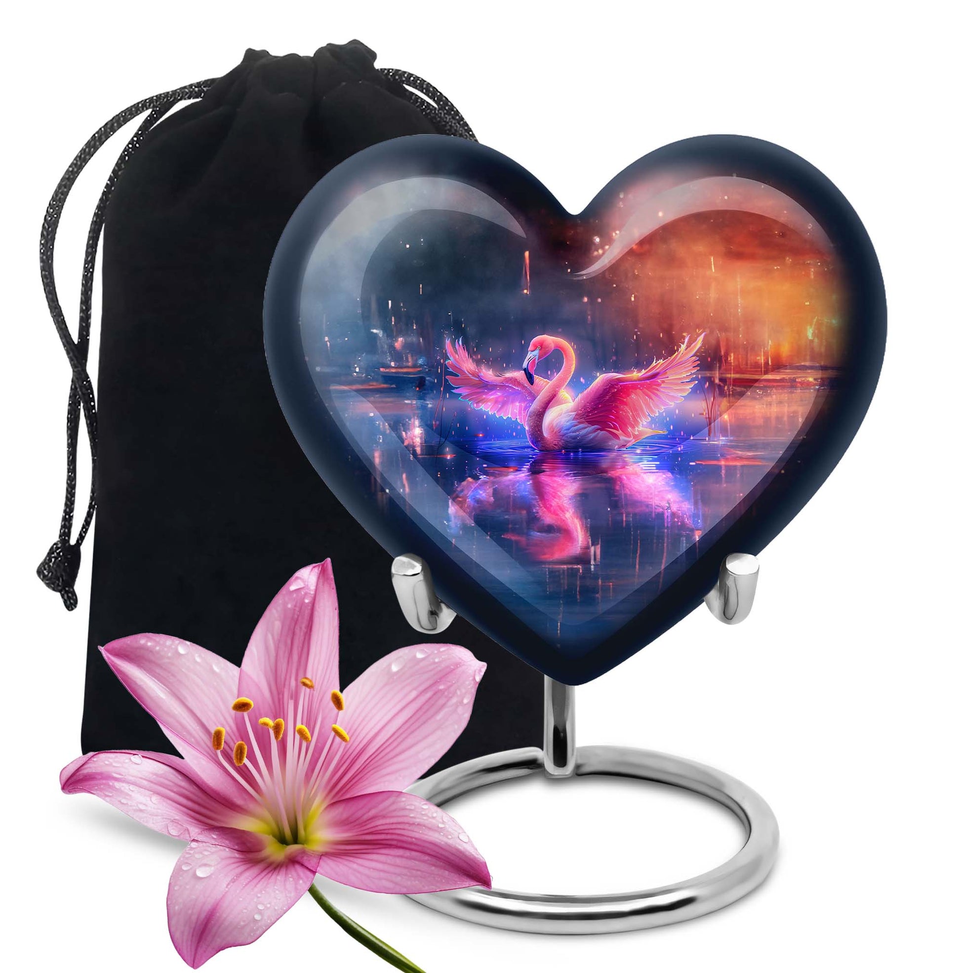 Flamingo Theme Large Urn 10 Inch