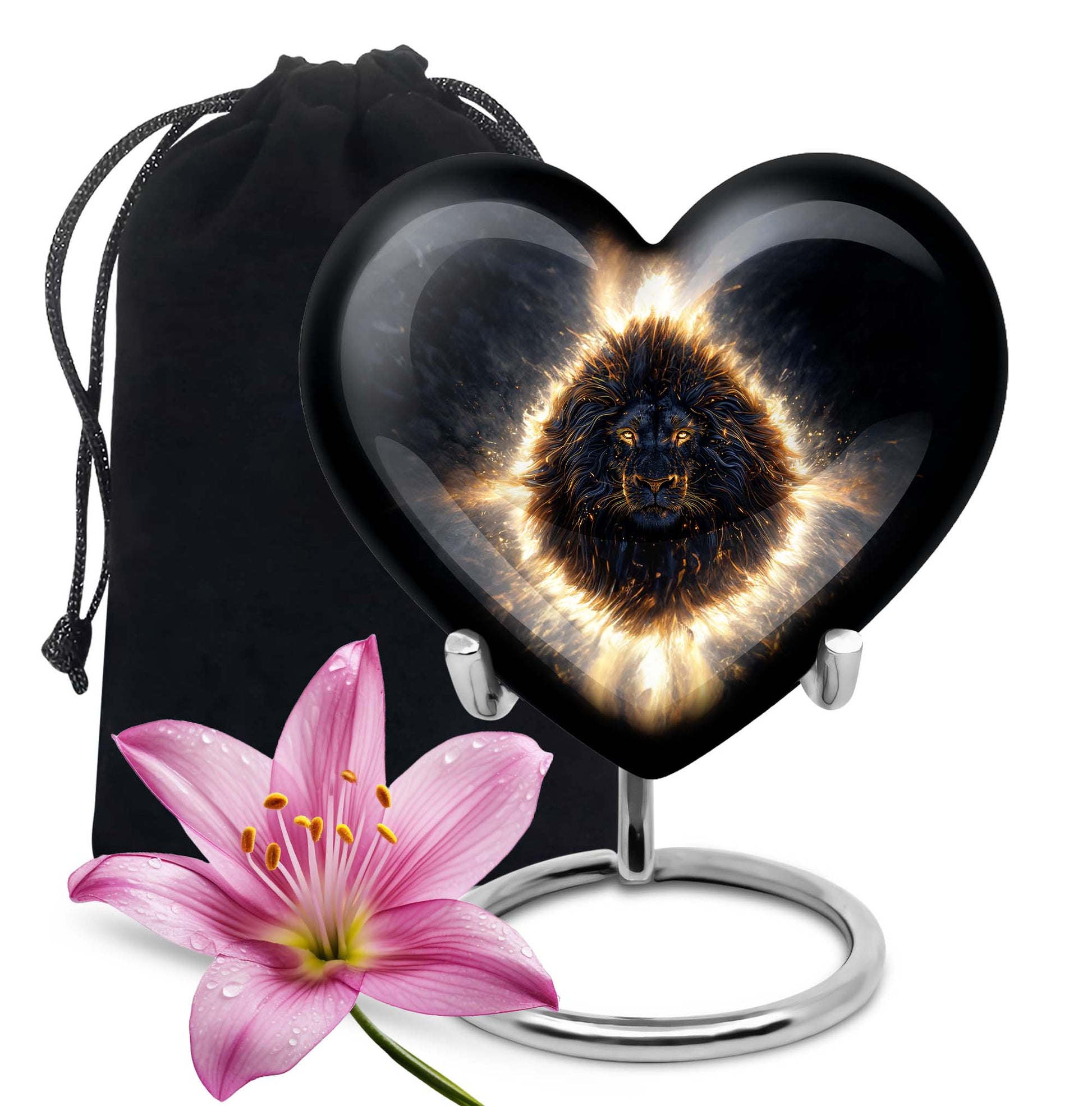 Lion Theme Large Urn 10 Inch