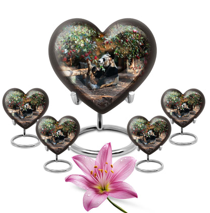 Panda Theme Large Urn With 4 Keepsake Urn