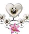 Panda Theme Large Urn With 4 Keepsake Urn