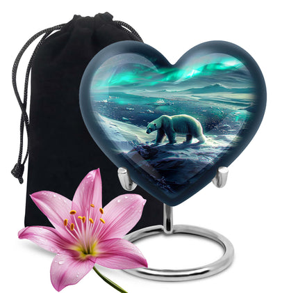 Polar Bear Theme Large Urn 10 Inch