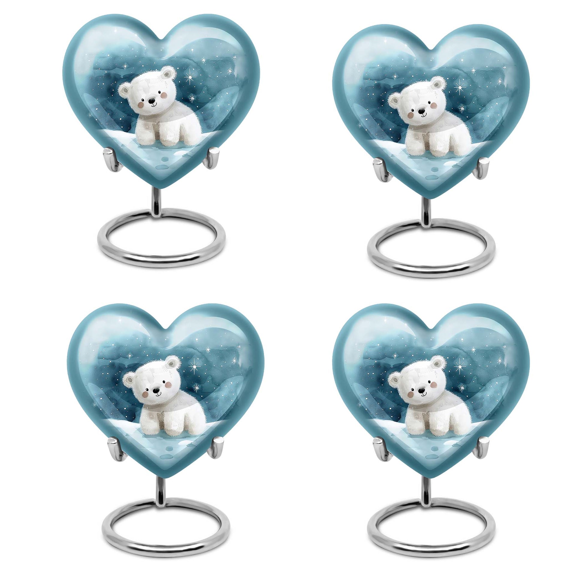 Polar Bear Theme 3 Inch Keepsake Pack of 4