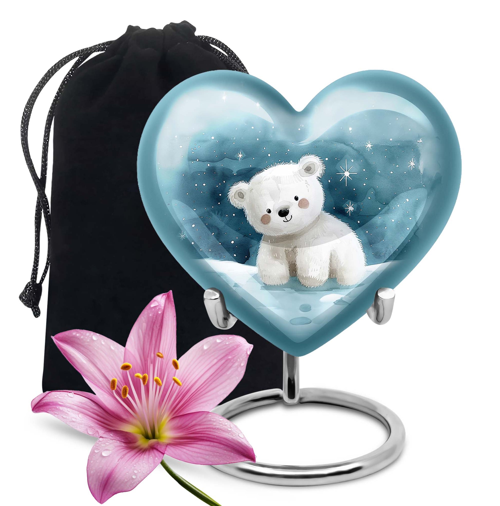 Polar Bear Theme Large Urn 10 Inch