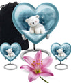 Polar Bear Theme Large Urn With 2 Keepsake Urn