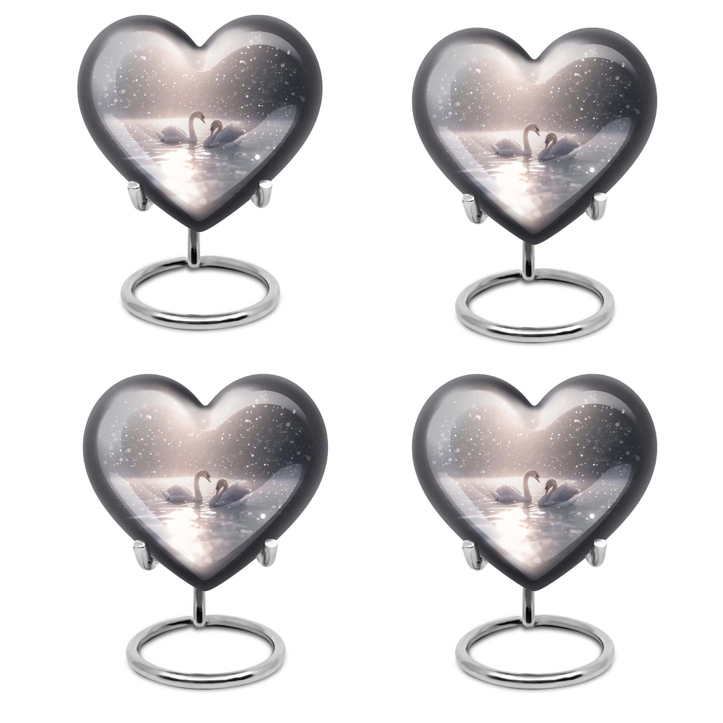 Swan Theme 3 Inch Keepsake Pack of 4