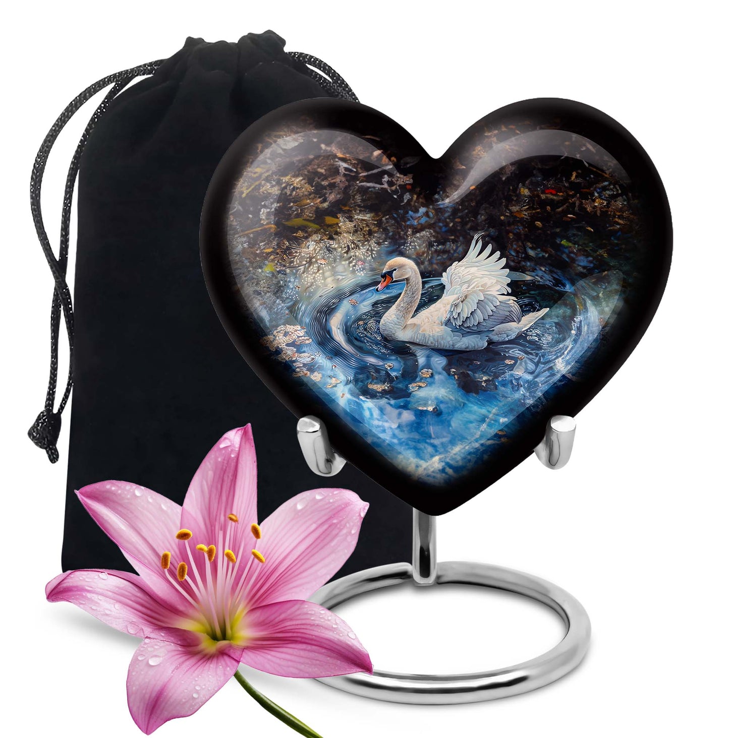 Swan Theme Large Urn 10 Inch