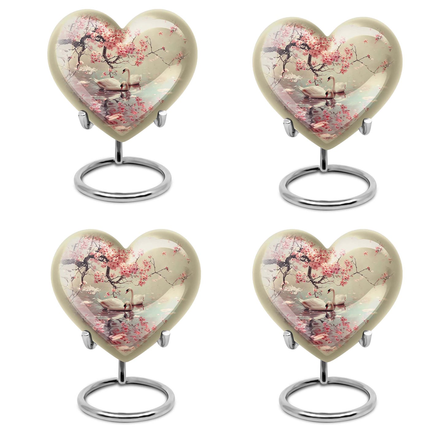 Swan Theme 3 Inch Keepsake Pack of 4