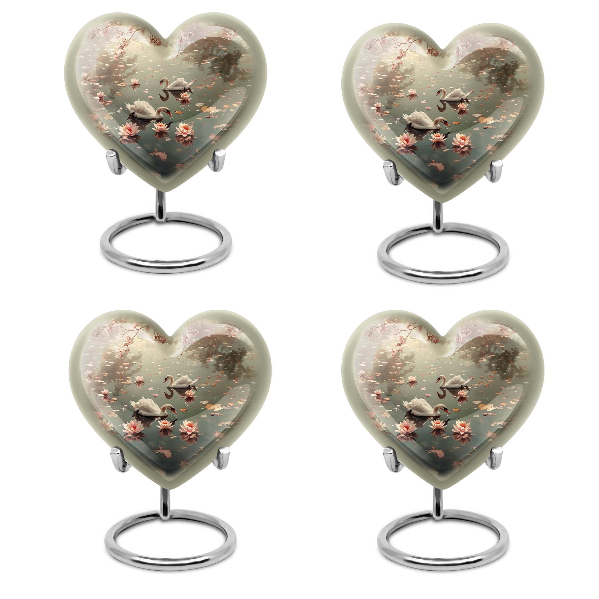 Swan Theme 3 Inch Keepsake Pack of 4