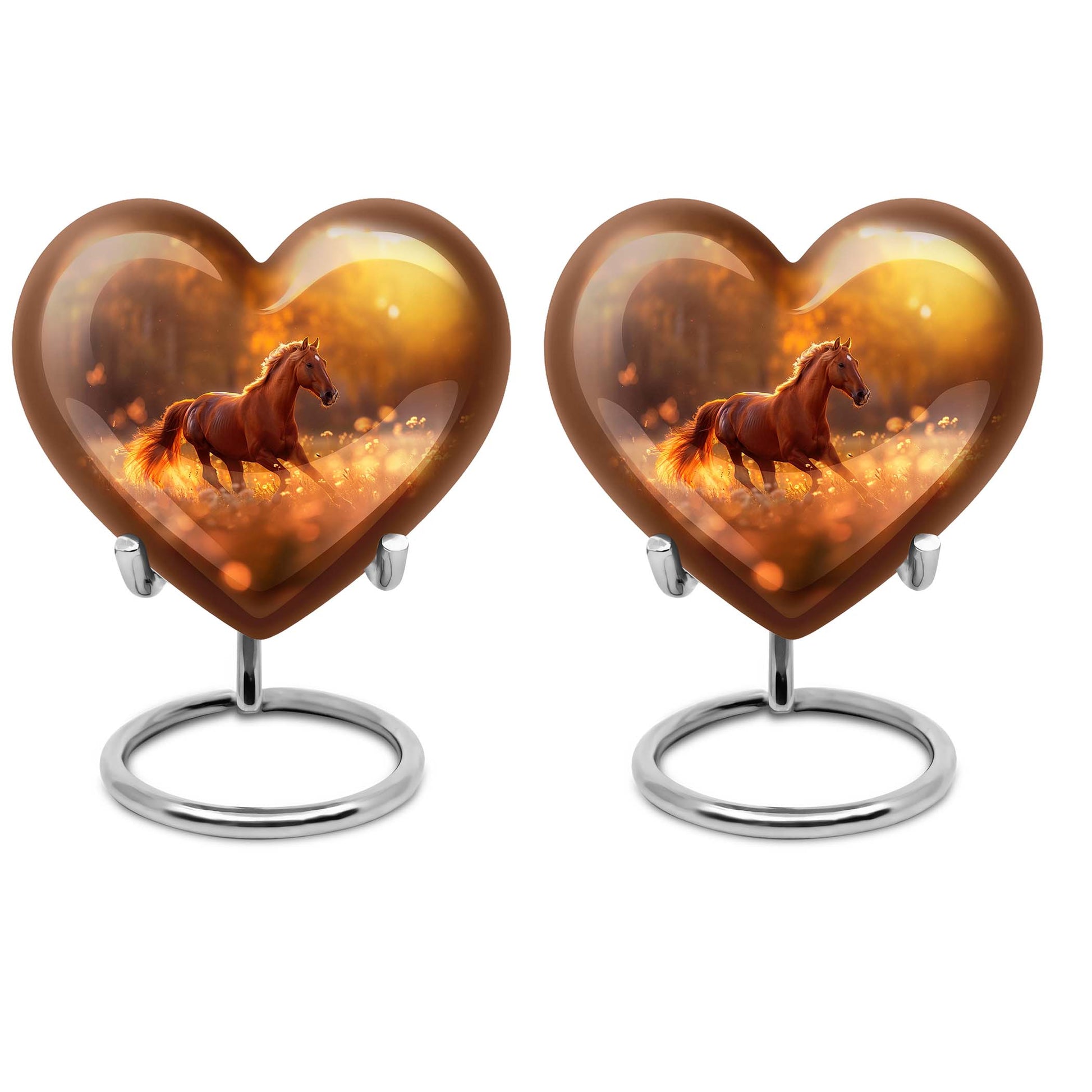 Runing Horse Theme 3 Inch Keepsake Pack of 2