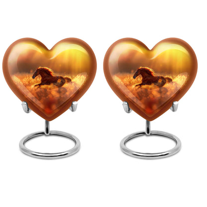 Runing Horse Theme 3 Inch Keepsake Pack of 2