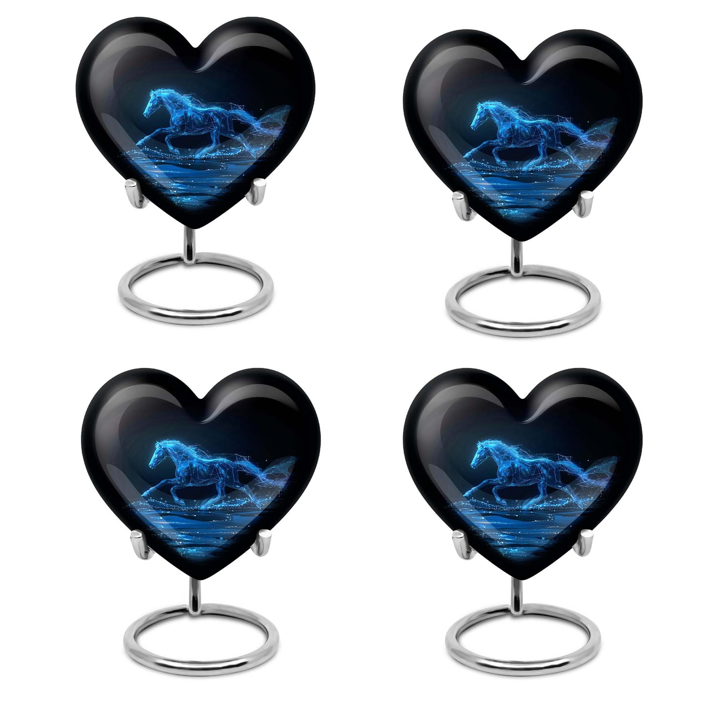 Runing Horse Theme 3 Inch Keepsake Pack of 4