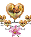 Runing Horse Theme Large Urn With 4 Keepsake Urn