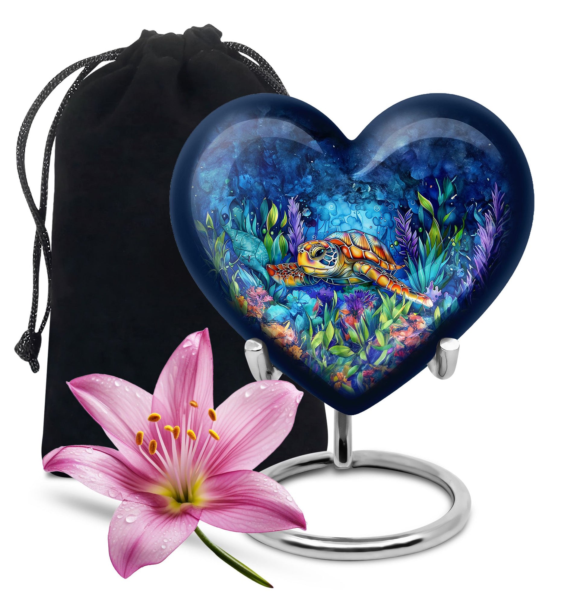 Turtle Theme Large Urn 10 Inch