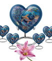 Turtle Theme Large Urn With 4 Keepsake Urn