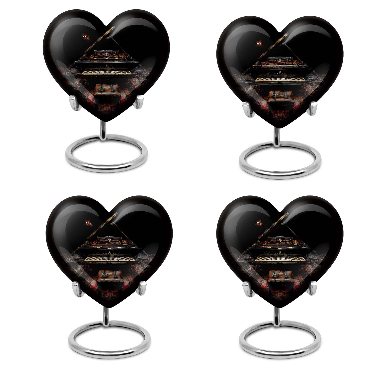 Piano Theme 3 Inch Keepsake Pack of 4
