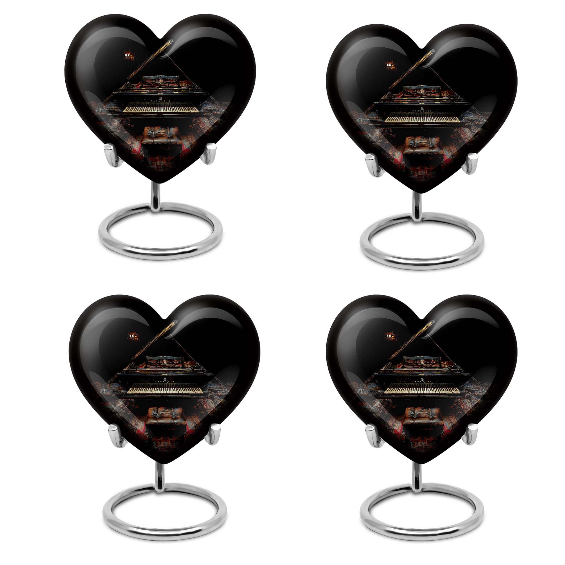 Piano Theme 3 Inch Keepsake Pack of 4