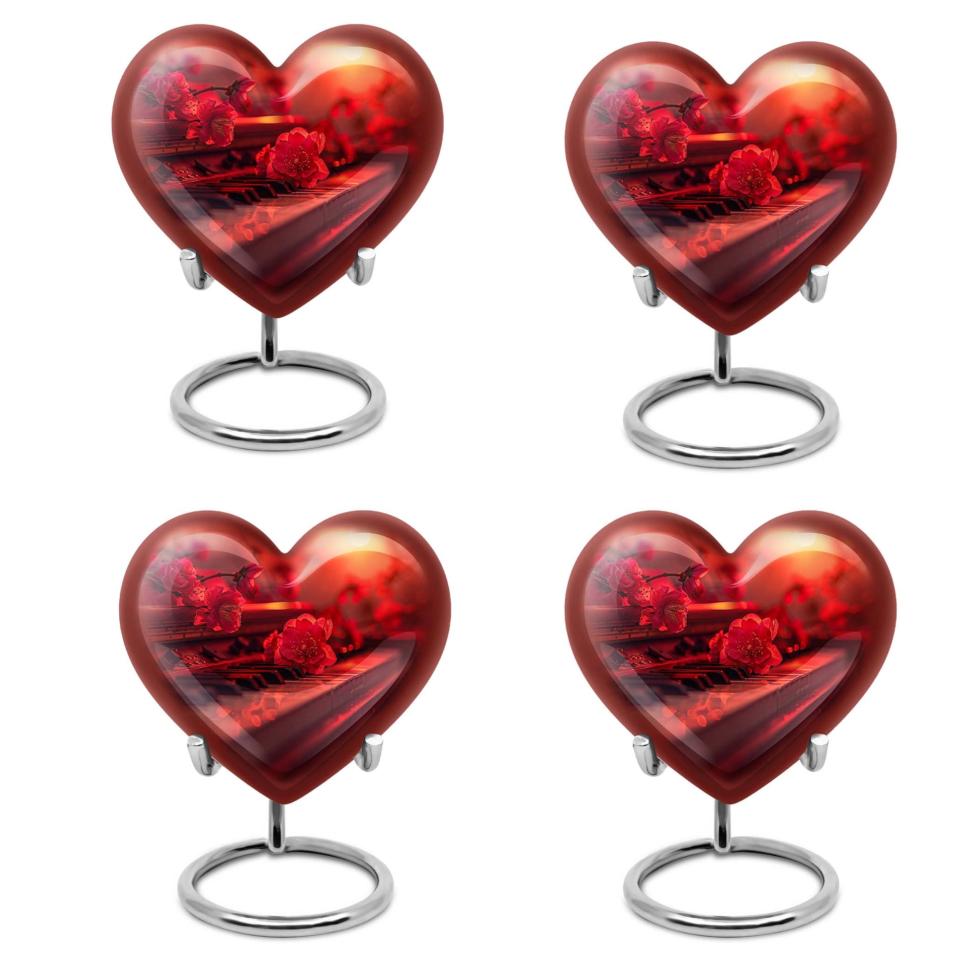 Piano Theme 3 Inch Keepsake Pack of 4