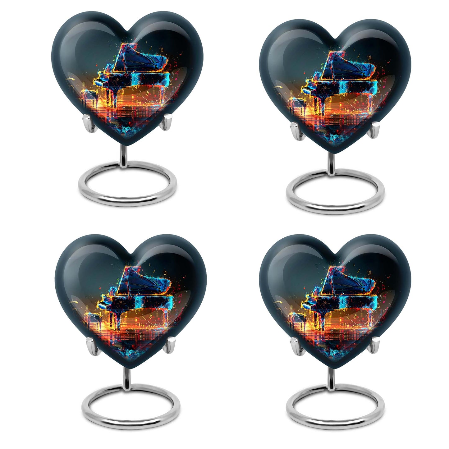 Piano Theme 3 Inch Keepsake Pack of 4