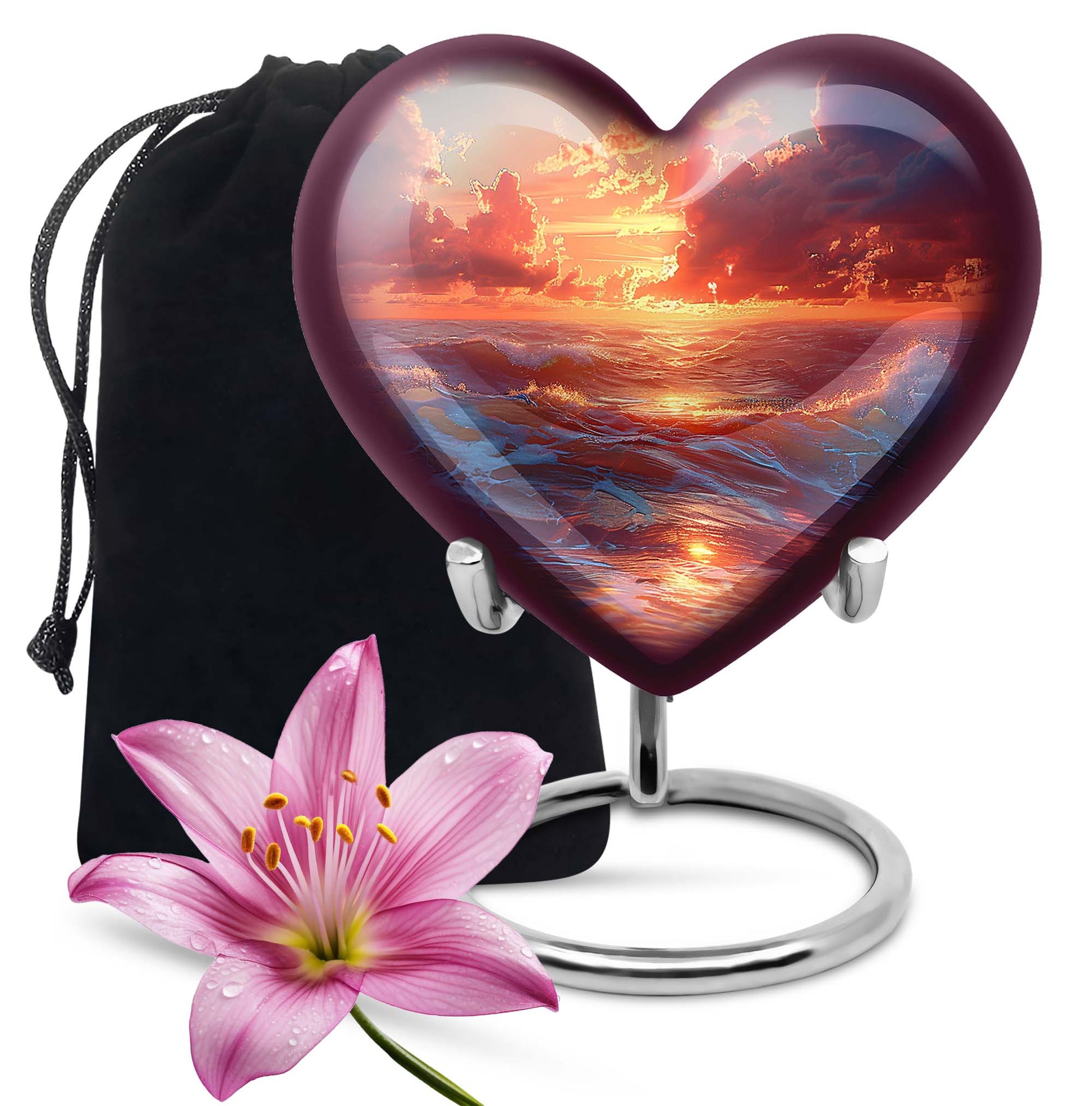 Sunrise Theme Large Urn 10 Inch