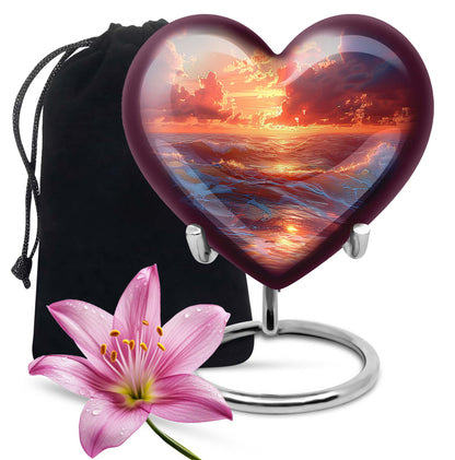 Sunrise Theme Large Urn 10 Inch