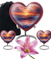 Sunrise Theme Large Urn With 2 Keepsake Urn