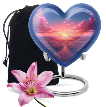 Sunrise Theme Large Urn 10 Inch