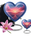 Sunrise Theme Large Urn With 1 Keepsake Urn