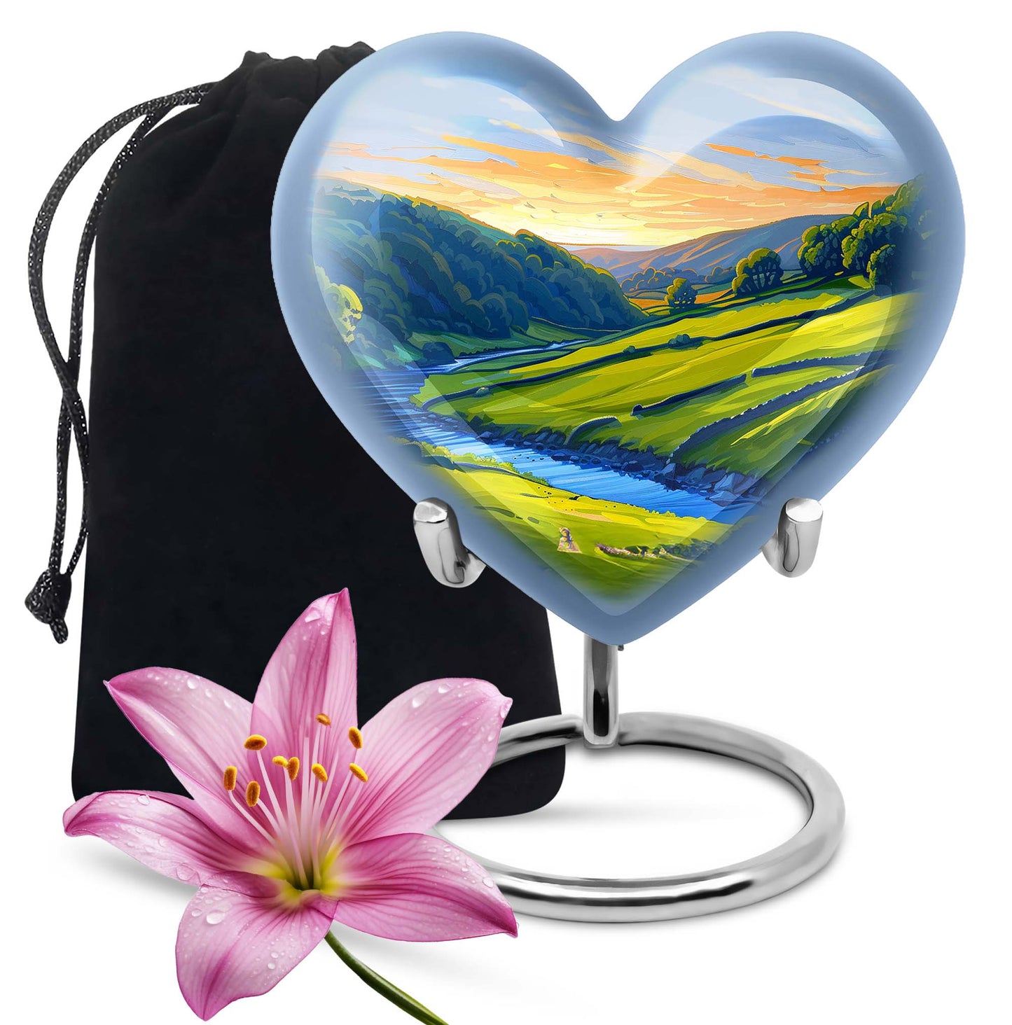 Sunrise Theme Large Urn 10 Inch