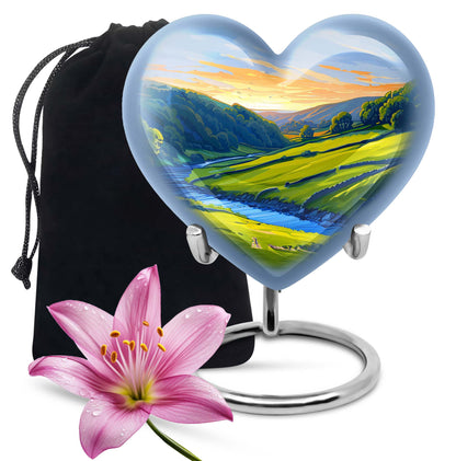 Sunrise Theme Large Urn 10 Inch