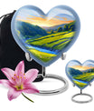 Sunrise Theme Large Urn With 1 Keepsake Urn