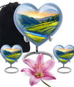 Sunrise Theme Large Urn With 2 Keepsake Urn