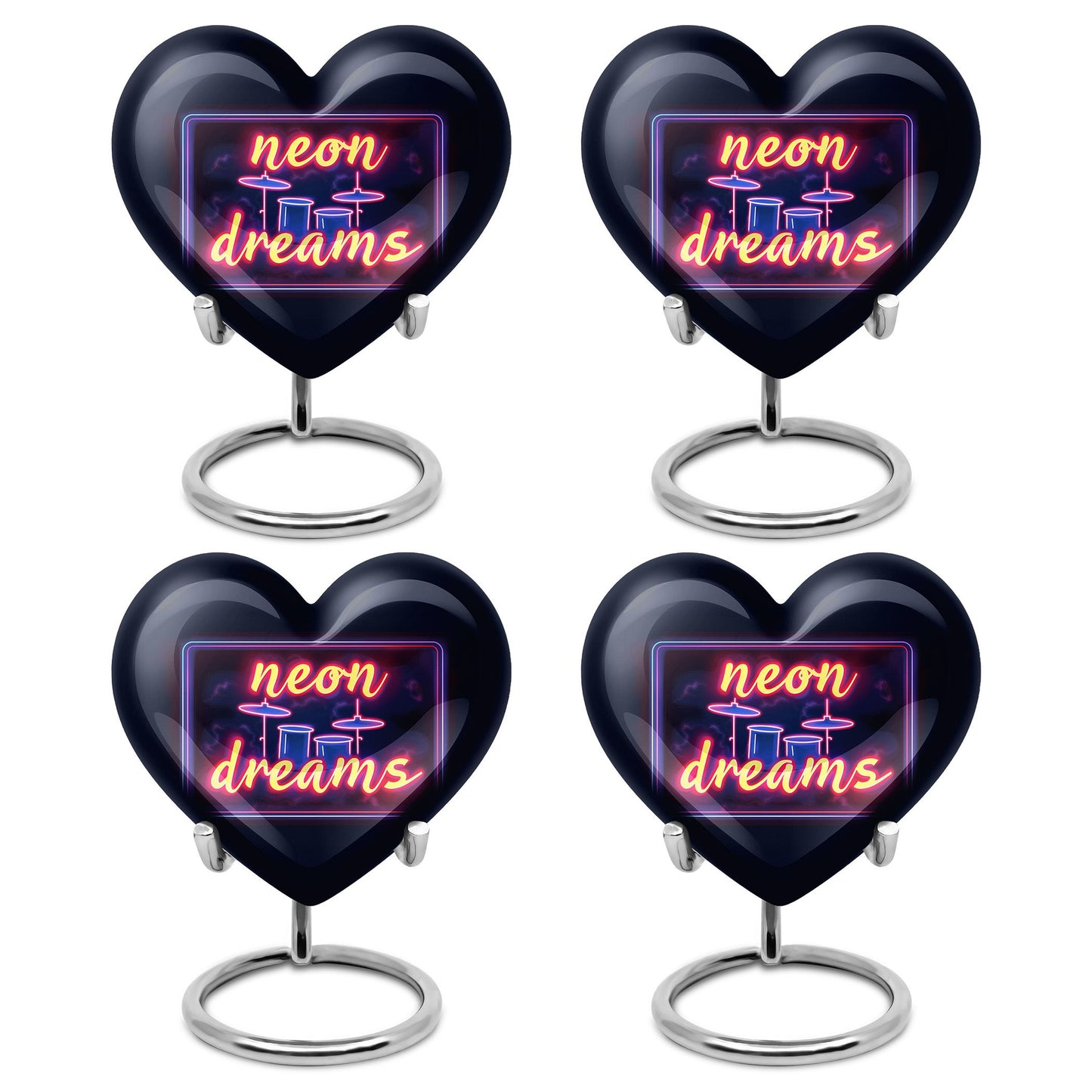 Drums And Music Theme 3 Inch Keepsake Pack of 4