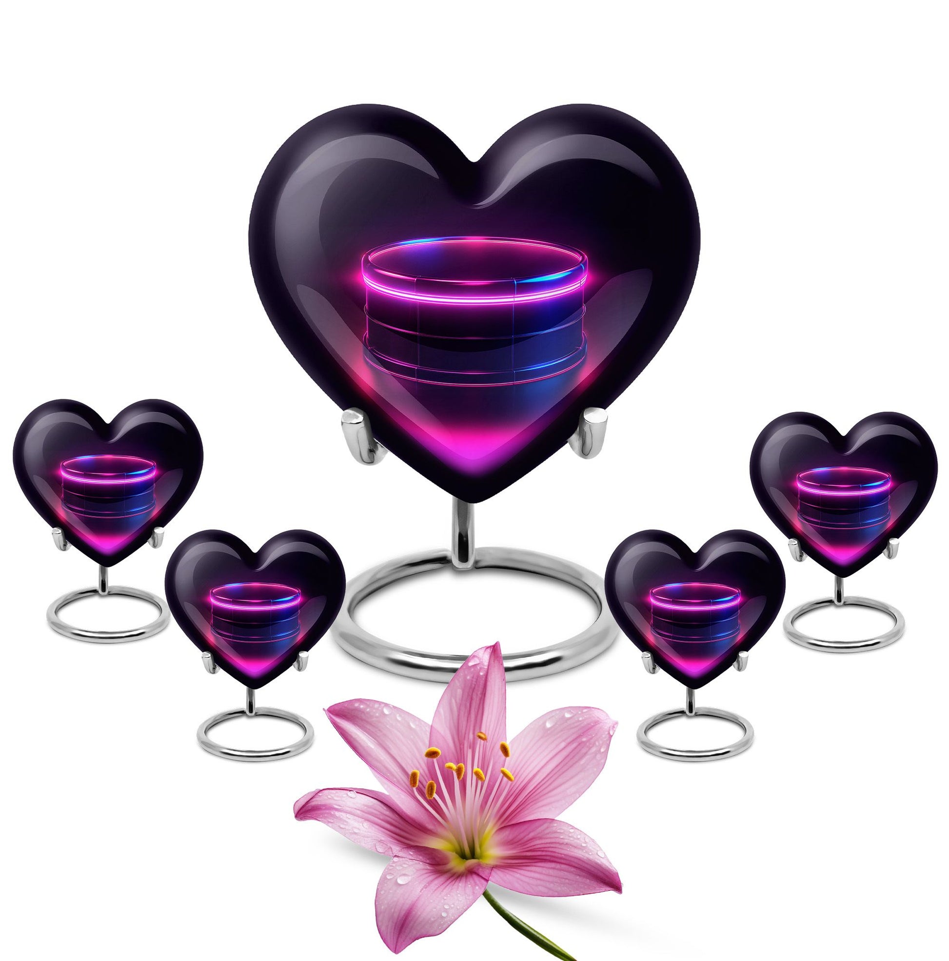 Drums And Music Theme Large Urn With 4 Keepsake Urn