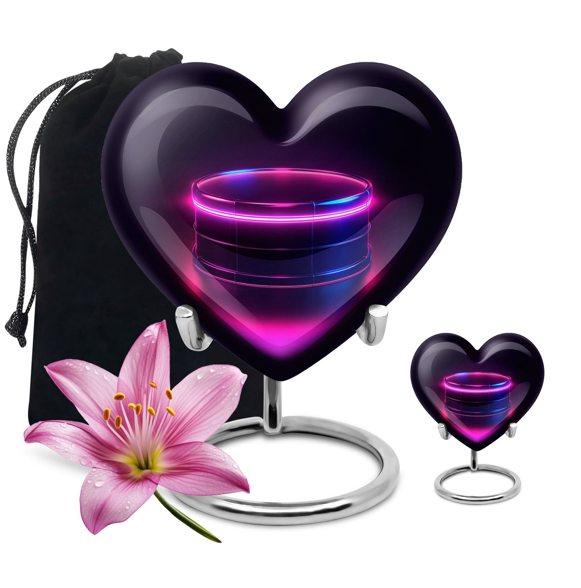 Drums And Music Theme Large Urn With 1 Keepsake Urn