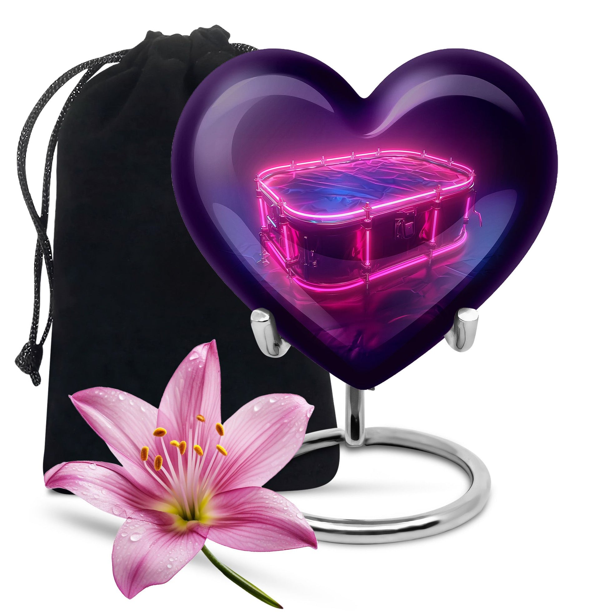 Drums And Music Theme Large Urn 10 Inch