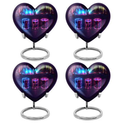 Drums And Music Theme 3 Inch Keepsake Pack of 4