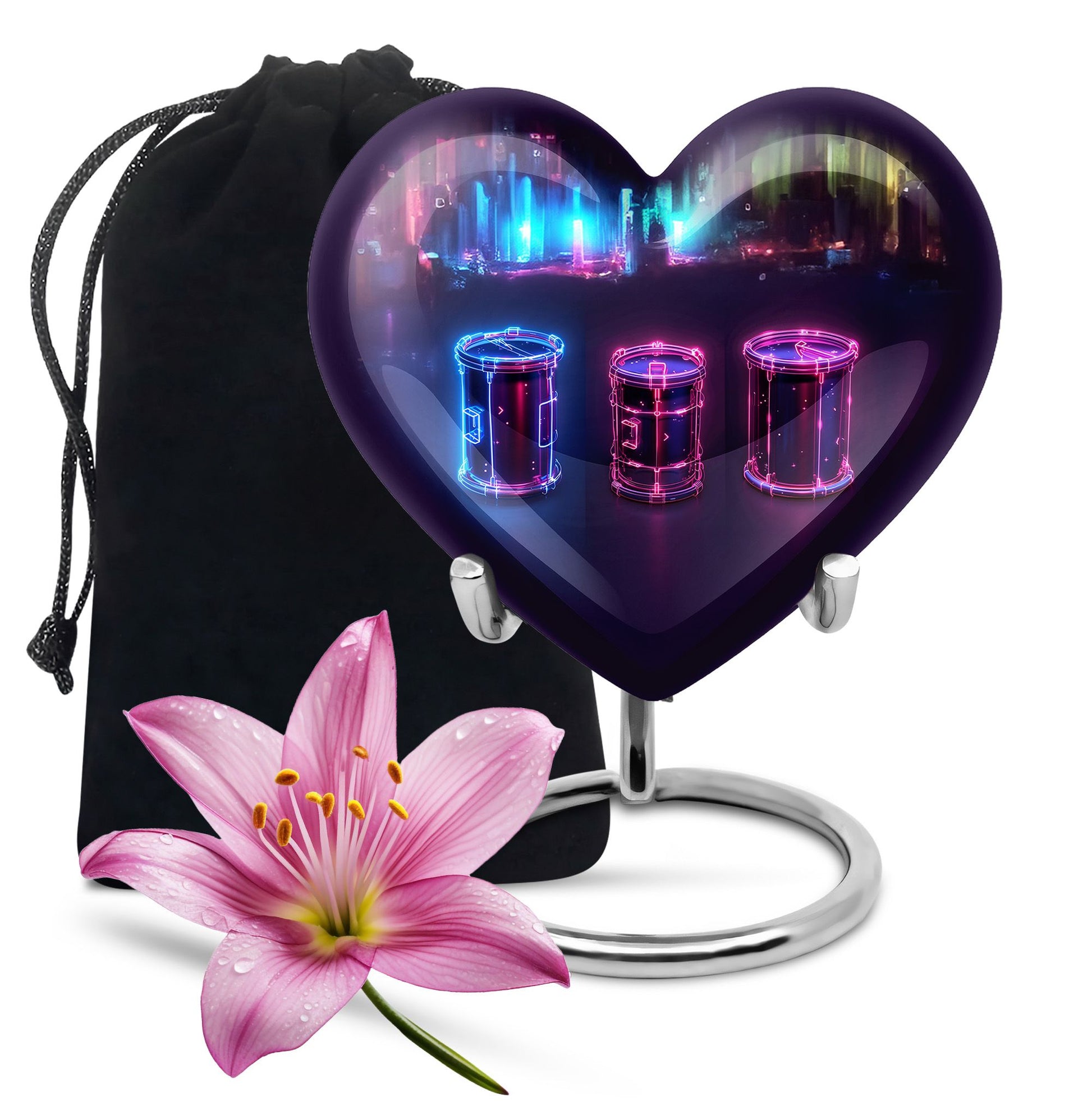 Drums And Music Theme Large Urn 10 Inch