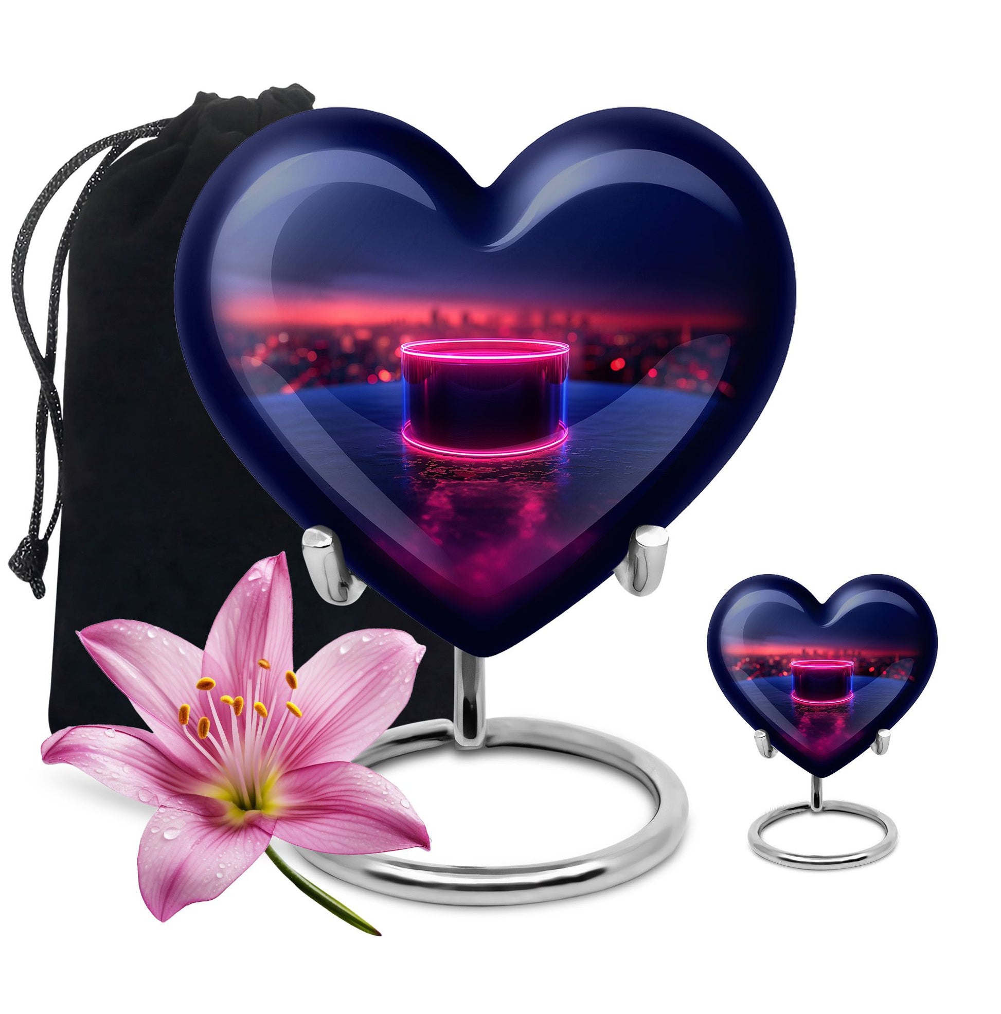 Drums And Music Theme Large Urn With 1 Keepsake Urn