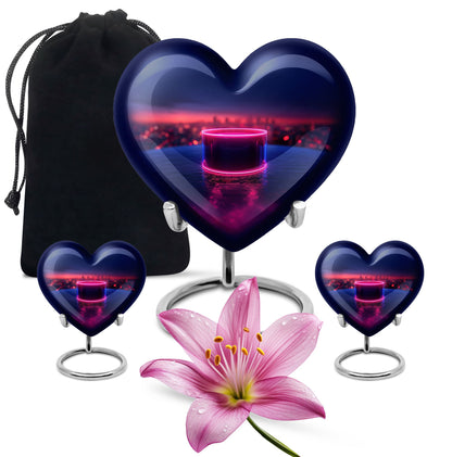 Drums And Music Theme Large Urn With 2 Keepsake Urn