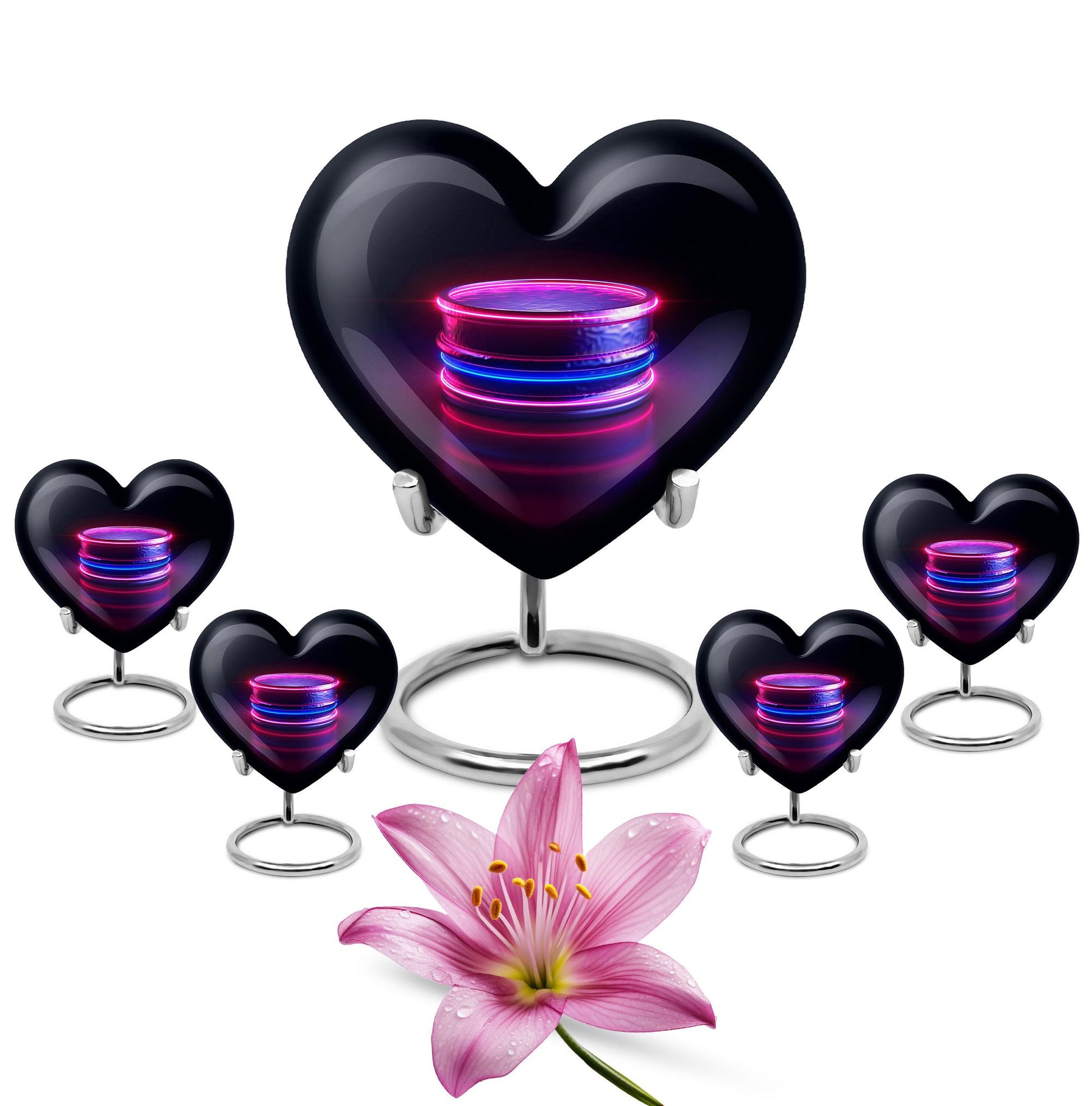 Drums And Music Theme Large Urn With 4 Keepsake Urn