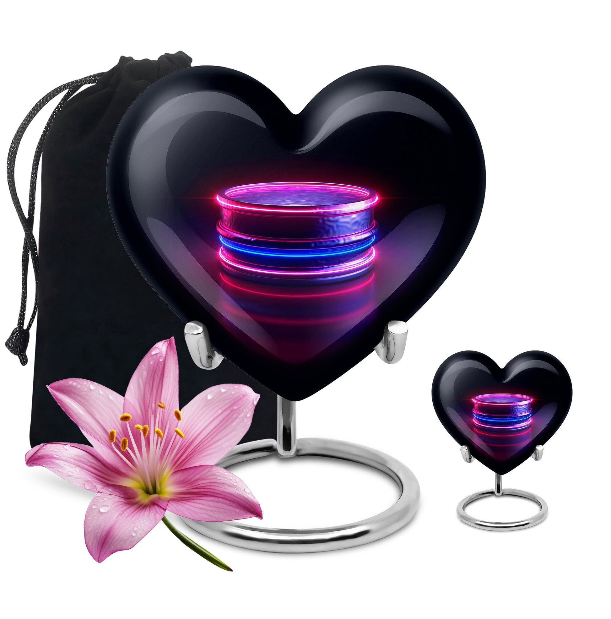 Drums And Music Theme Large Urn With 1 Keepsake Urn