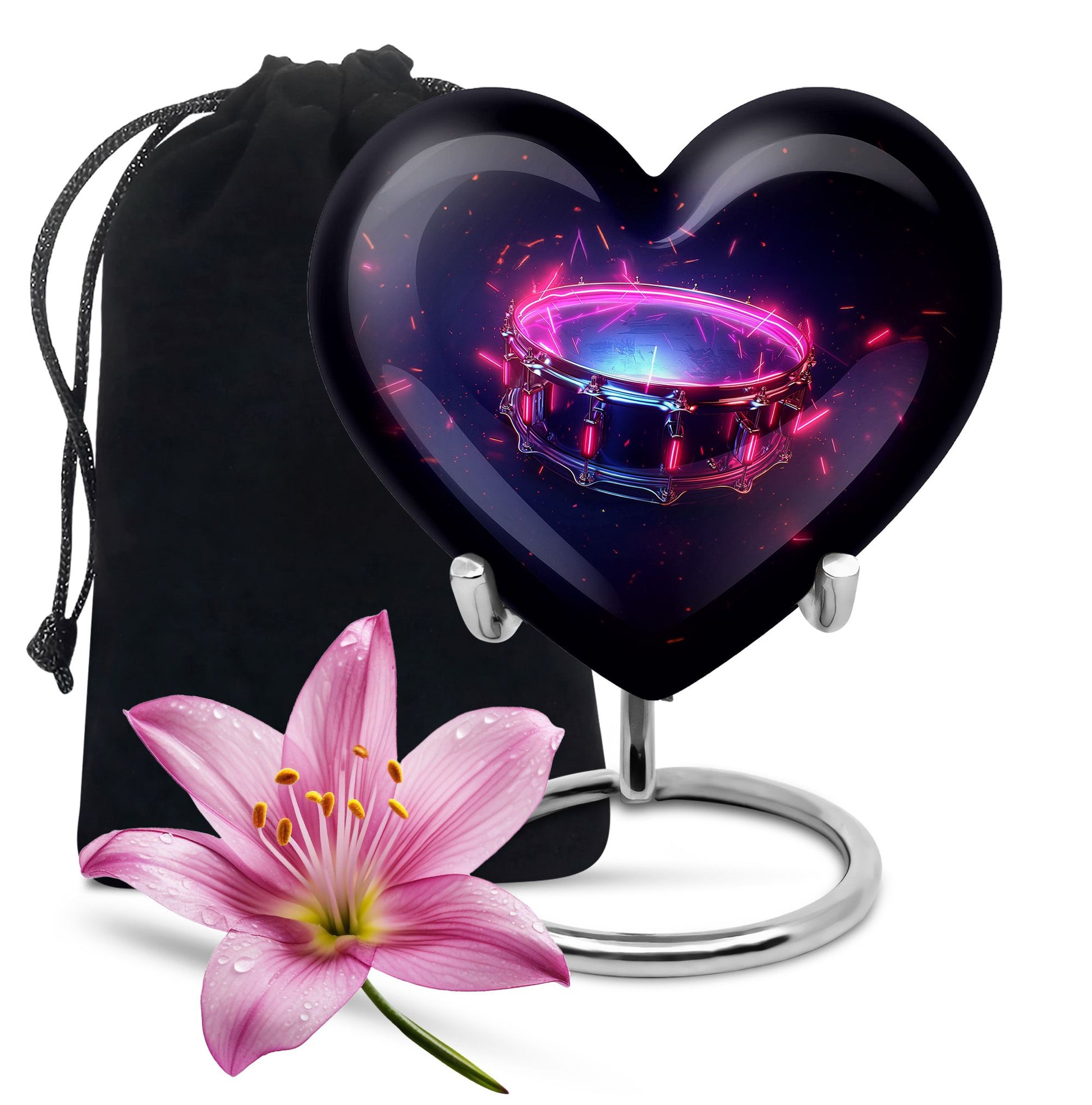 Drums And Music Theme Large Urn 10 Inch