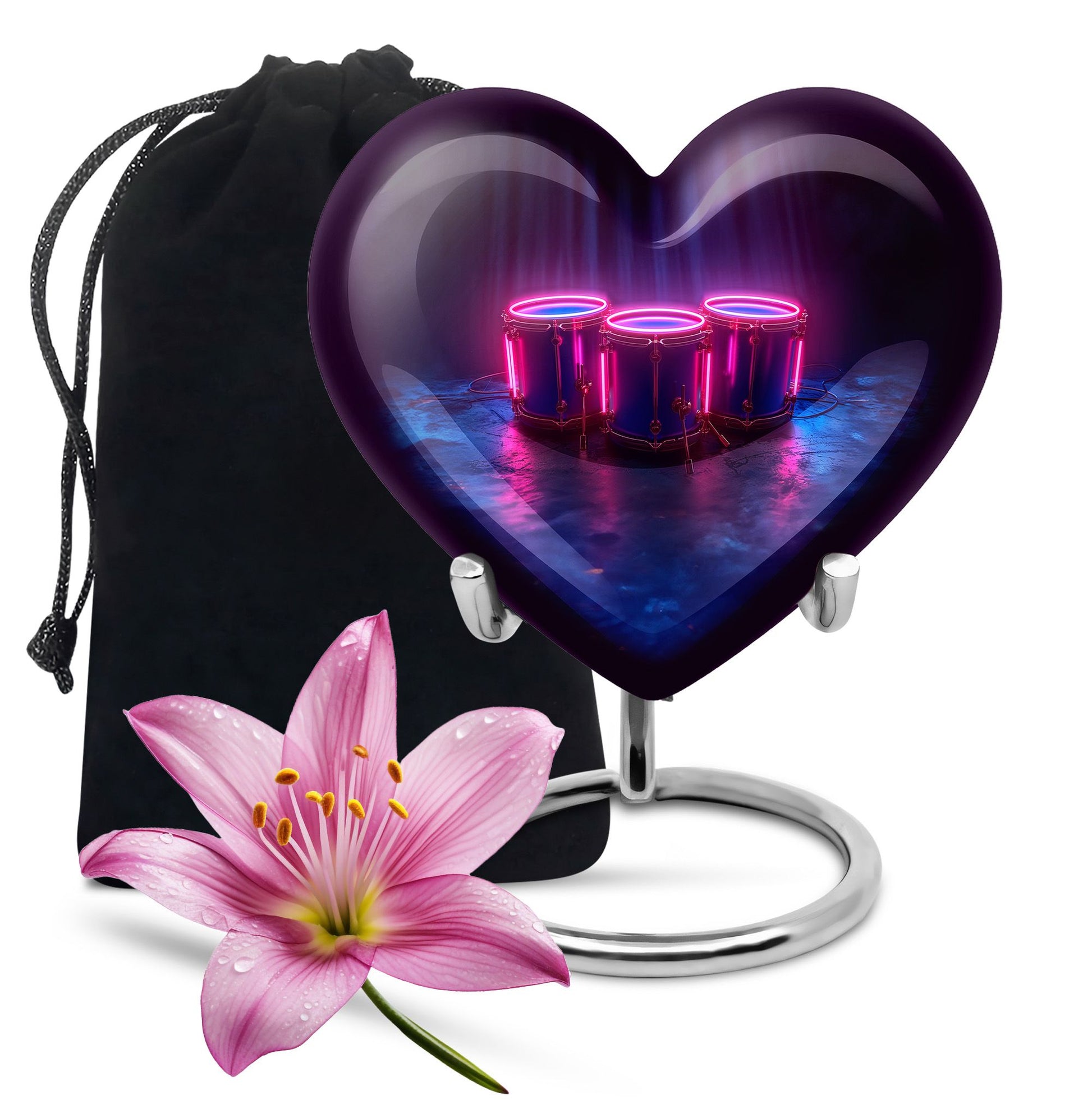 Drums And Music Theme Large Urn 10 Inch