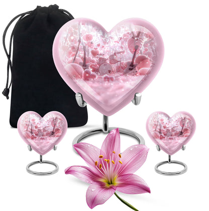 Drums And Music Theme Large Urn With 2 Keepsake Urn