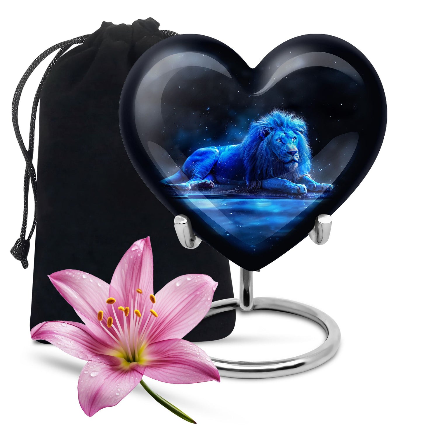 Lion Theme Large Urn 10 Inch