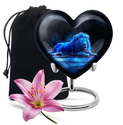Lion Theme Large Urn 10 Inch